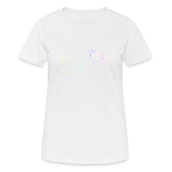 Adrenalin Molekül - pastellfarben - Frauen T-Shirt atmungsaktiv - Weiß - Vorne - AI Model Female 172 dark (172cm)