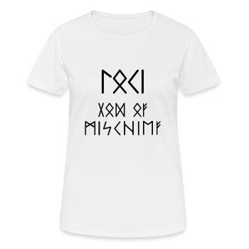 Loki Dieu du Méfait Runes Design - T-shirt respirant Femme - blanc - Devant - AI Model Female 172 dark (172cm)