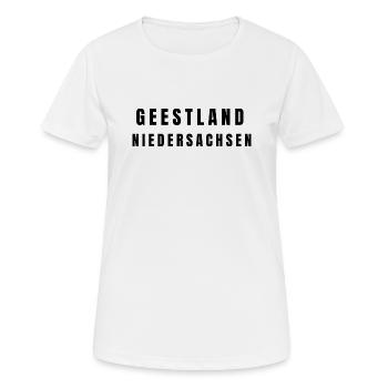 Geestland, Basse-Saxe - T-shirt respirant Femme - blanc - Devant - AI Model Female 172 dark (172cm)