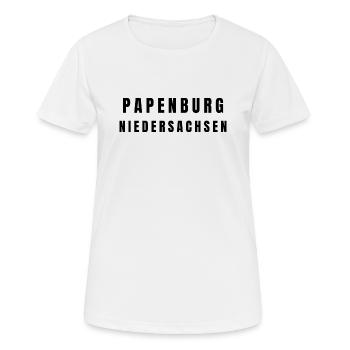 Papenburg, Basse-Saxe - T-shirt respirant Femme - blanc - Devant - AI Model Female 172 dark (172cm)