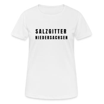 Salzgitter, Basse-Saxe - T-shirt respirant Femme - blanc - Devant - AI Model Female 172 dark (172cm)
