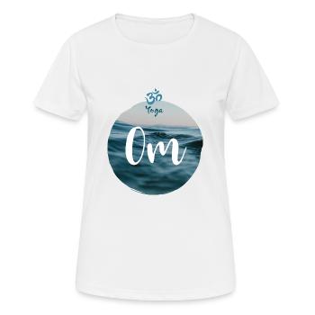 Yoga om - Women's Breathable T-Shirt - white - Front - AI Model Female 172 dark (172cm)