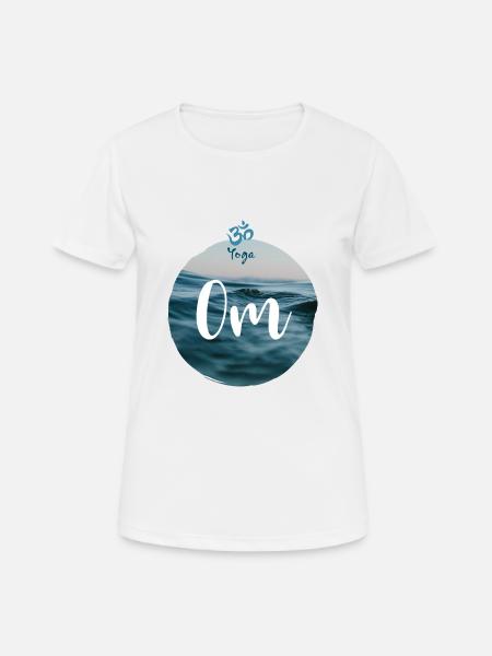Yoga om - Women's Breathable T-Shirt - white