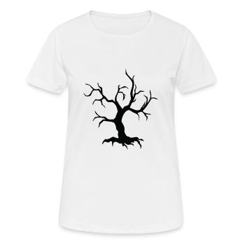 Arbre d’Halloween - T-shirt respirant Femme - blanc - Devant - AI Model Female 172 dark (172cm)