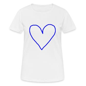 Heart blue gift idea - Women's Breathable T-Shirt - white - Front - AI Model Female 172 dark (172cm)