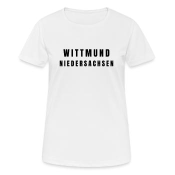 Wittmund, Basse-Saxe - T-shirt respirant Femme - blanc - Devant - AI Model Female 172 dark (172cm)