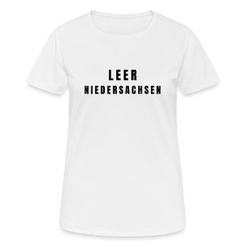 Leer Niedersachsen - Frauen T-Shirt atmungsaktiv - Weiß - Vorne - AI Model Female 172 dark (172cm)