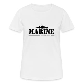 MARINE - T-shirt respirant Femme - blanc - Devant - AI Model Female 172 dark (172cm)