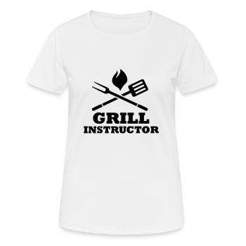 Grill Instructor - Women's Breathable T-Shirt - white - Front - AI Model Female 172 dark (172cm)