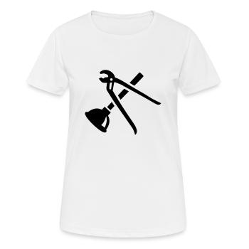 Plumber - Women's Breathable T-Shirt - white - Front - AI Model Female 172 dark (172cm)