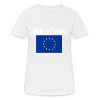 Erneuter EU White Text - Frauen T-Shirt atmungsaktiv - Weiß - Vorne - AI Model Female 172 dark (172cm)