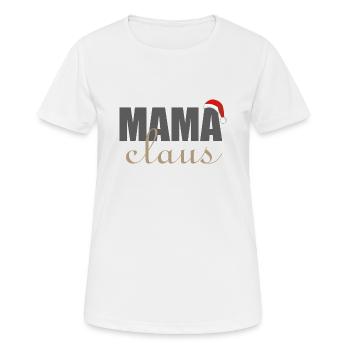 Noël Maman Claus - T-shirt respirant Femme - blanc - Devant - AI Model Female 172 dark (172cm)