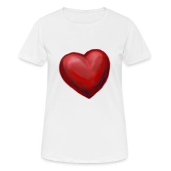 Heart Red Gift Idea Love in Love Valentine's Day - Women's Breathable T-Shirt - white - Front - AI Model Female 172 dark (172cm)