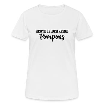 Cheerleaderin Girl Cheerdance Pompons Cheerleading - Frauen T-Shirt atmungsaktiv - Weiß - Vorne - AI Model Female 172 dark (172cm)