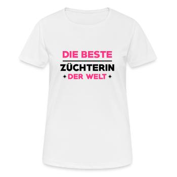 Züchter Züchterin Vieh Ackerbau Bauer Landwirt - Frauen T-Shirt atmungsaktiv - Weiß - Vorne - AI Model Female 172 dark (172cm)