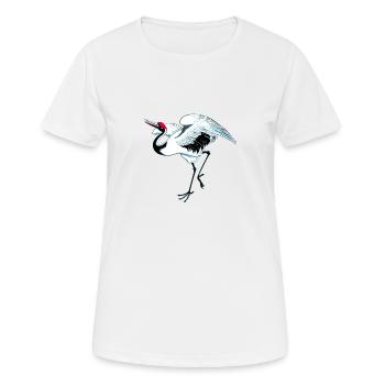 Grue LoPi - T-shirt respirant Femme - blanc - Devant - AI Model Female 172 dark (172cm)