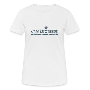 Küstendeern Schriftzug Petrol - Frauen T-Shirt atmungsaktiv - Weiß - Vorne - AI Model Female 172 dark (172cm)