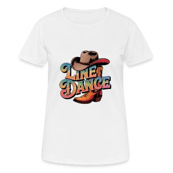 Line Dance mein Hobby - meine Passion - Frauen T-Shirt atmungsaktiv - Weiß - Vorne - AI Model Female 172 dark (172cm)