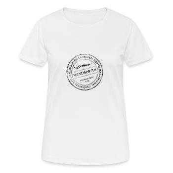 Windsprite Rubber Stamp - Frauen T-Shirt atmungsaktiv - Weiß - Vorne - AI Model Female 172 dark (172cm)