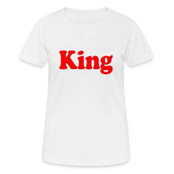 King - Women's Breathable T-Shirt - white - Front - AI Model Female 172 dark (172cm)