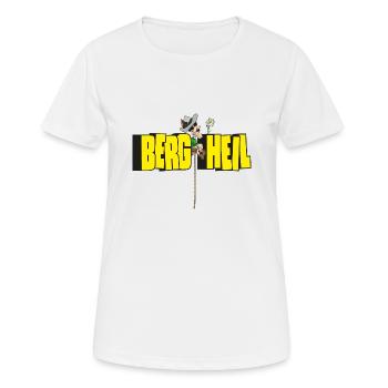 Berg Heil - Frauen T-Shirt atmungsaktiv - Weiß - Vorne - AI Model Female 172 dark (172cm)