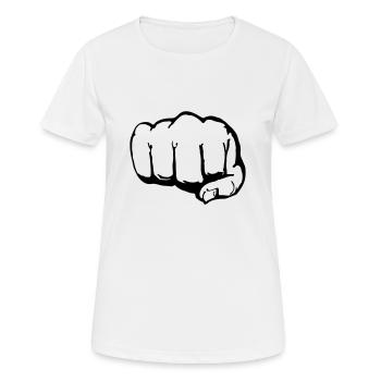 Faust (1c) - Frauen T-Shirt atmungsaktiv - Weiß - Vorne - AI Model Female 172 dark (172cm)