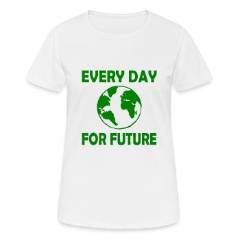 Every day for future - Women's Breathable T-Shirt - white - Front - AI Model Female 172 dark (172cm)