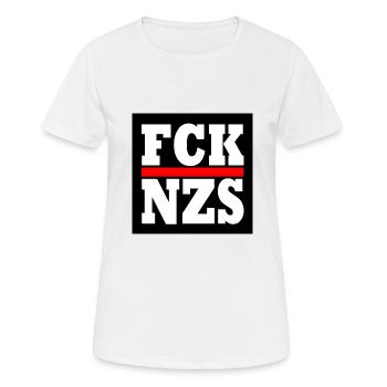 Fck nzs - Frauen T-Shirt atmungsaktiv - Weiß - Vorne - AI Model Female 172 dark (172cm)