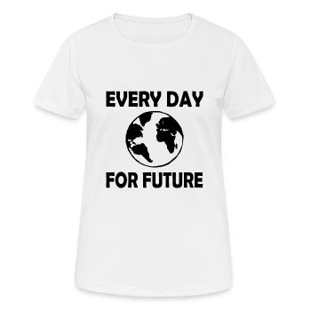 Every day for future - Women's Breathable T-Shirt - white - Front - AI Model Female 172 dark (172cm)