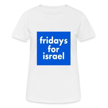 Fridays for israel - Women's Breathable T-Shirt - white - Front - AI Model Female 172 dark (172cm)
