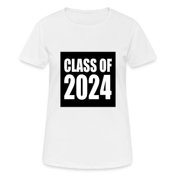 Class of 2024 - Women's Breathable T-Shirt - white - Front - AI Model Female 172 dark (172cm)