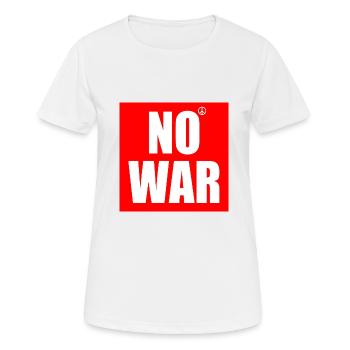 No war - Women's Breathable T-Shirt - white - Front - AI Model Female 172 dark (172cm)