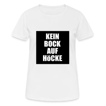 kein bock auf höcke - Frauen T-Shirt atmungsaktiv - Weiß - Vorne - AI Model Female 172 dark (172cm)