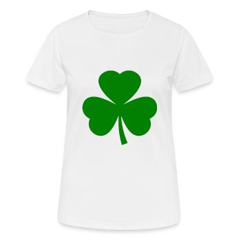 Irland st patricks day kleeblatt - Frauen T-Shirt atmungsaktiv - Weiß - Vorne - AI Model Female 172 dark (172cm)