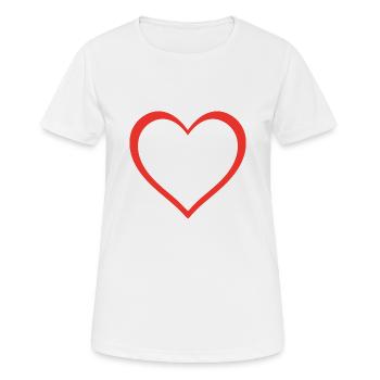 Herz Muster Geschenk - Frauen T-Shirt atmungsaktiv - Weiß - Vorne - AI Model Female 172 dark (172cm)