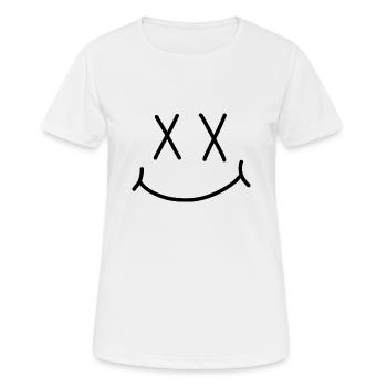 Lachen Emoji - Frauen T-Shirt atmungsaktiv - Weiß - Vorne - AI Model Female 172 dark (172cm)