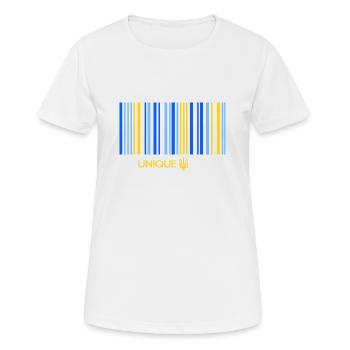 UKRAINE support Selenskyj unique-ukrainian - Frauen T-Shirt atmungsaktiv - Weiß - Vorne - AI Model Female 172 dark (172cm)