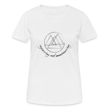 Montagne / Ingénierie et alpinisme - T-shirt respirant Femme - blanc - Devant - AI Model Female 172 dark (172cm)