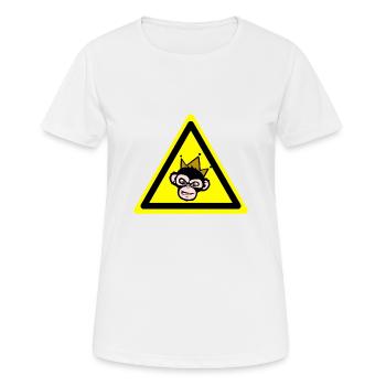 Monkey Warning - Women's Breathable T-Shirt - white - Front - AI Model Female 172 dark (172cm)