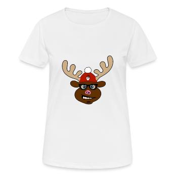 Horst - l’orignal fou ! - T-shirt respirant Femme - blanc - Devant - AI Model Female 172 dark (172cm)