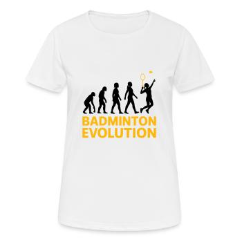 Badminton Evolution Frau Smash Cool - Frauen T-Shirt atmungsaktiv - Weiß - Vorne - AI Model Female 172 dark (172cm)
