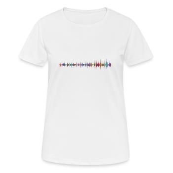 Sound - Frauen T-Shirt atmungsaktiv - Weiß - Vorne - AI Model Female 172 dark (172cm)