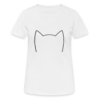 Cat's ears - Women's Breathable T-Shirt - white - Front - AI Model Female 172 dark (172cm)
