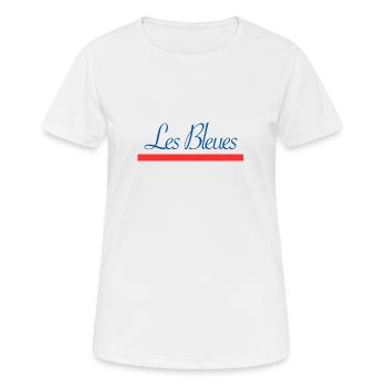 FrauenfußballMannschaft Frankreich - Frauen T-Shirt atmungsaktiv - Weiß - Vorne - AI Model Female 172 dark (172cm)