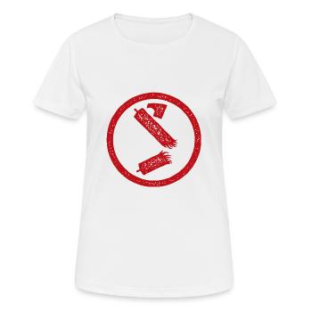 Rayon de symbole Antifa détruit - T-shirt respirant Femme - blanc - Devant - AI Model Female 172 dark (172cm)