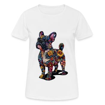 Bulldogge - Frauen T-Shirt atmungsaktiv - Weiß - Vorne - AI Model Female 172 dark (172cm)