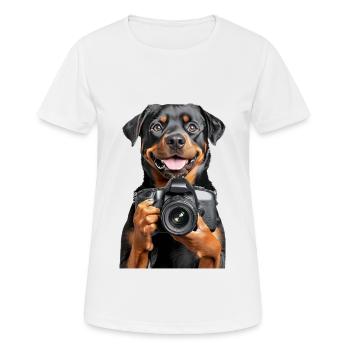 Rottweiler - Frauen T-Shirt atmungsaktiv - Weiß - Vorne - AI Model Female 172 dark (172cm)