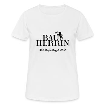 Bauherrin Eigenheim Architektin Richtfest Bau Haus - Frauen T-Shirt atmungsaktiv - Weiß - Vorne - AI Model Female 172 dark (172cm)