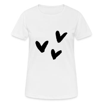Coeur Dessin Décoration Ornement - T-shirt respirant Femme - blanc - Devant - AI Model Female 172 dark (172cm)