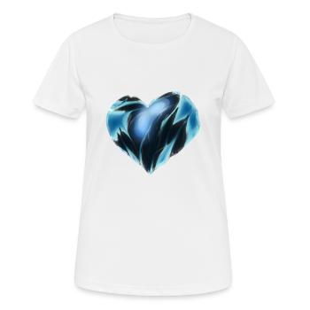 Heart Blue Gem Gift Idea Love - Women's Breathable T-Shirt - white - Front - AI Model Female 172 dark (172cm)